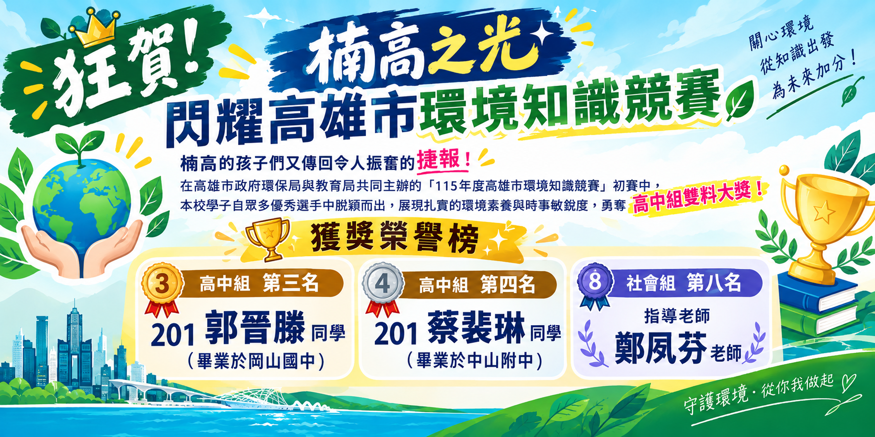 高雄市語文競賽作文第六名